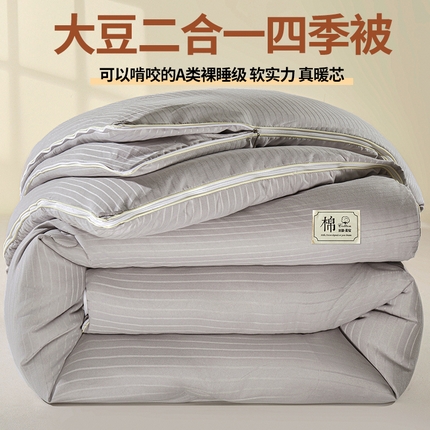 91家纺网 家纺一手货源 找家纺 （总）艾特你 2024新款提花被子母被冬被被芯春秋被夏被无染贡缎大豆纤维被高克重140g原棉提花