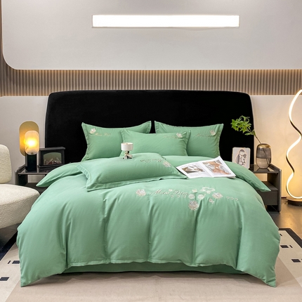 91家纺网 家纺一手货源 找家纺 （总）昊翔家纺 2025新款全棉磨毛绣花四件套