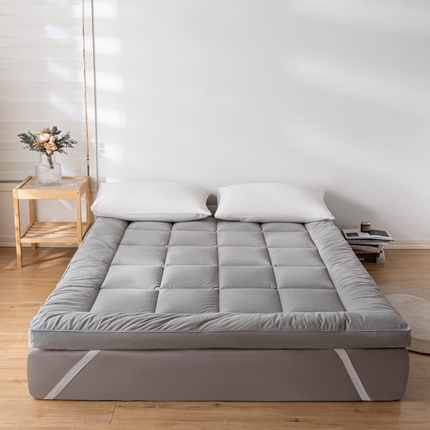 91家纺网 家纺一手货源 找家纺 帕拉美拉 2025新款加厚立体整张棉酒店学生床垫抗菌云尚亲肤软床垫 灰色-绒