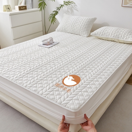 91家纺网 家纺一手货源 找家纺 （总）卡派 2024新款大床款羊毛床笠-富贵竹