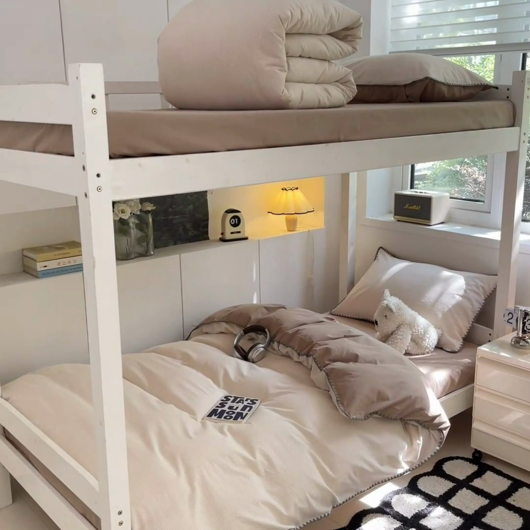 91家纺网 家纺一手货源 找家纺 （总）吉象家纺 2025新款全棉水洗棉三角针学生三件套四件套