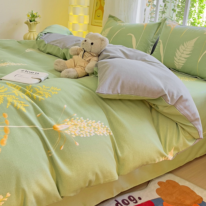 91家纺网 家纺一手货源 找家纺 2024新款全棉印花磨毛系列单被套 随风悠扬