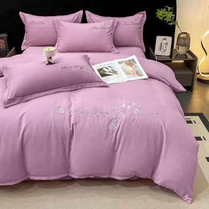 91家纺网 家纺一手货源 找家纺 （总）昊翔家纺 2025新款全棉磨毛绣花四件套