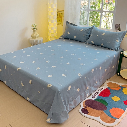 91家纺网 家纺一手货源 找家纺 （总）2024新款全棉印花磨毛系列单床单