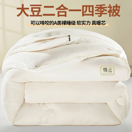 91家纺网 家纺一手货源 找家纺 （总）艾特你 2024新款提花被子母被冬被被芯春秋被夏被无染贡缎大豆纤维被高克重140g原棉提花