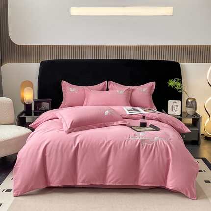 91家纺网 家纺一手货源 找家纺 （总）昊翔家纺 2025新款全棉磨毛绣花四件套