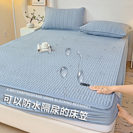 91家纺网 家纺一手货源 找家纺 （总）2024新款原棉大豆抗菌夹棉防水床笠床垫保护罩-四季跑量款