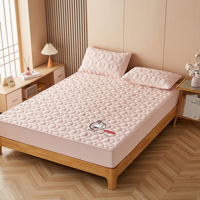 91家纺网 家纺一手货源 找家纺 卡派 2024新款水洗棉棉花床笠 棉花-玉