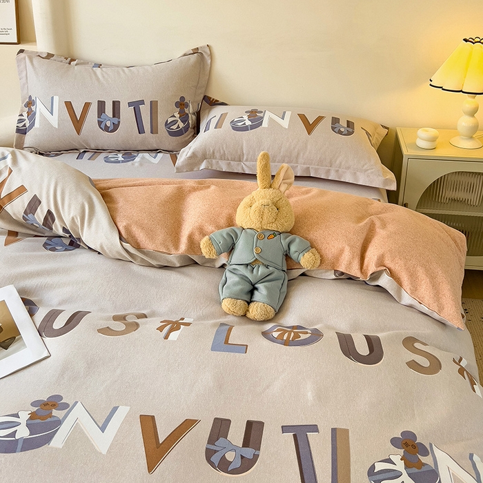 91家纺网 家纺一手货源 找家纺 2024新款全棉印花磨毛系列四件套 奇趣妙想