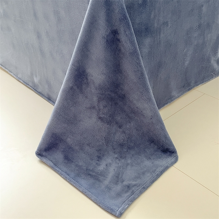 91家纺网 家纺一手货源 找家纺 启程家纺 2024新款无印风A类牛奶绒四件套 小格子-蓝灰