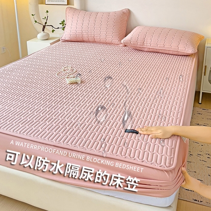 91家纺网 家纺一手货源 找家纺 （总）2024新款原棉大豆抗菌夹棉防水床笠床垫保护罩-四季跑量款