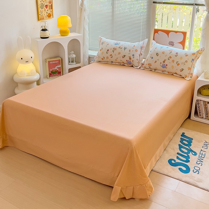 91家纺网 家纺一手货源 找家纺 2024新款全棉印花磨毛系列四件套 小兔庄园