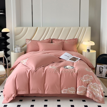 梧桐家居 2024新款13376全棉四件套-银杏 银杏-豆沙