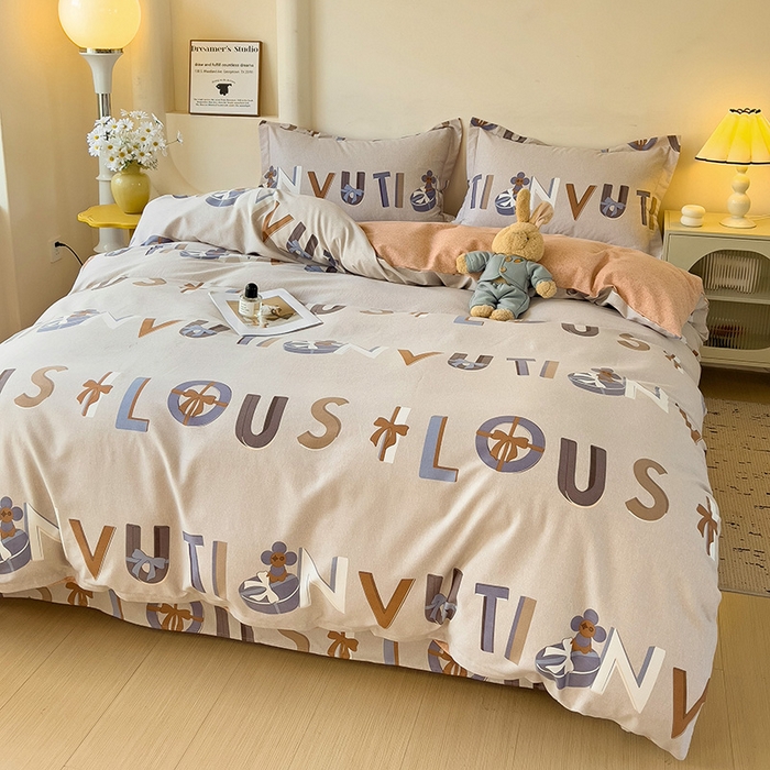 91家纺网 家纺一手货源 找家纺 2024新款全棉印花磨毛系列四件套 奇趣妙想