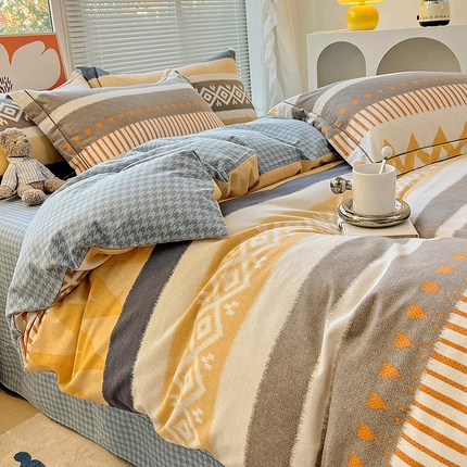 91家纺网 家纺一手货源 找家纺 （总）2024新款全棉印花磨毛系列四件套