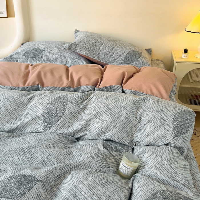 91家纺网 家纺一手货源 找家纺 2024新款全棉印花磨毛系列四件套 黎月