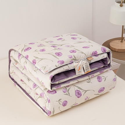 91家纺网 家纺一手货源 找家纺 （总）爱宝被业 2024新款提花云纱棉印花被