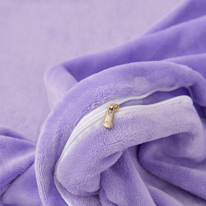 91家纺网 家纺一手货源 找家纺 绒小宣 2025新款高克重牛奶绒刺绣四件套 蝶恋花-浅夏紫