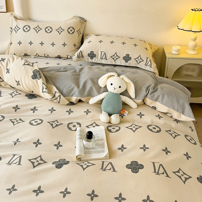 91家纺网 家纺一手货源 找家纺 2024新款全棉印花磨毛系列四件套 奢享