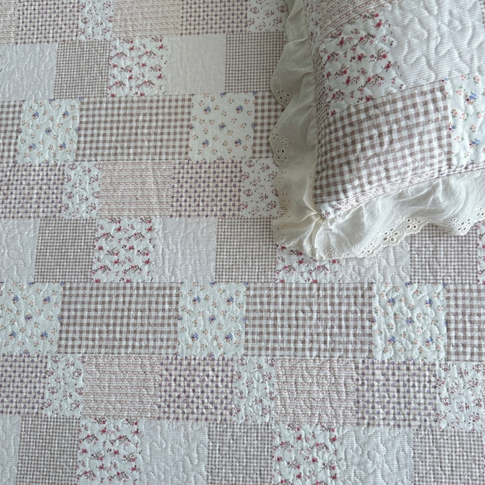 91家纺网 家纺一手货源 找家纺 佰织鑫家居 2024新款全棉法式床盖款四件套 芳柔