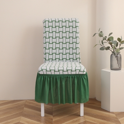 91家纺网 家纺一手货源 找家纺 （总）连体椅套阳离子提花裙边款（跨境外贸专供）