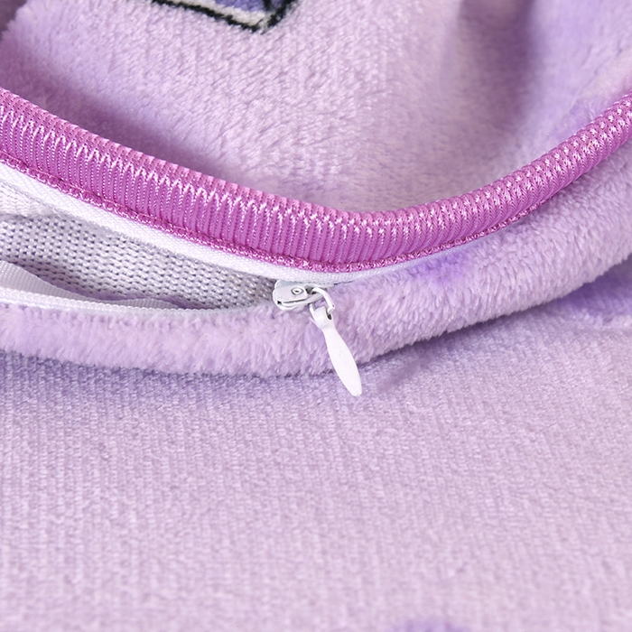 91家纺网 家纺一手货源 找家纺 爱洛家纺 2024新款高克重牛奶绒印花四件套 库洛米-紫