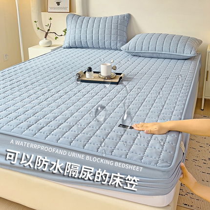 91家纺网 家纺一手货源 找家纺 （总）2024新款原棉大豆抗菌夹棉防水床笠床垫保护罩-四季跑量款