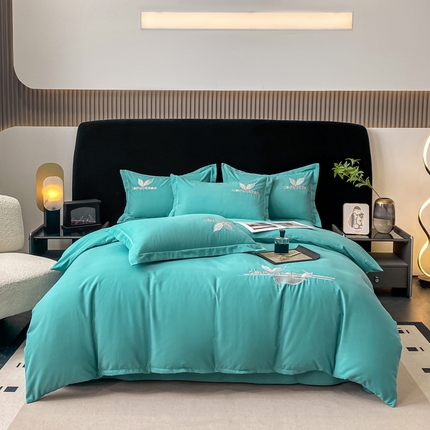 91家纺网 家纺一手货源 找家纺 （总）昊翔家纺 2025新款全棉磨毛绣花四件套