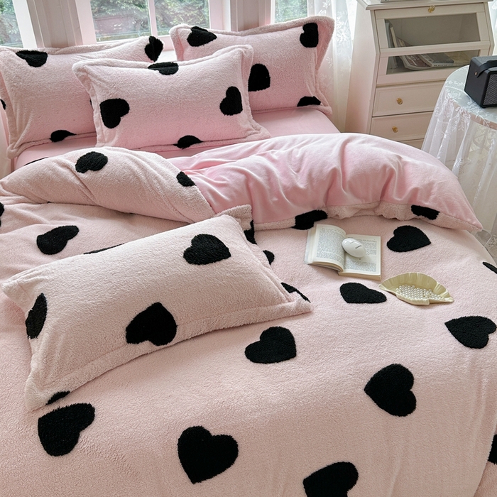 91家纺网 家纺一手货源 找家纺 （总）萝莉家纺 2024新款加厚舒舒绒提花舒棉绒牛奶绒系列四件套