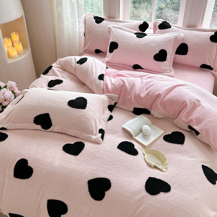 91家纺网 家纺一手货源 找家纺 （总）萝莉家纺 2024新款加厚舒舒绒提花舒棉绒牛奶绒系列四件套