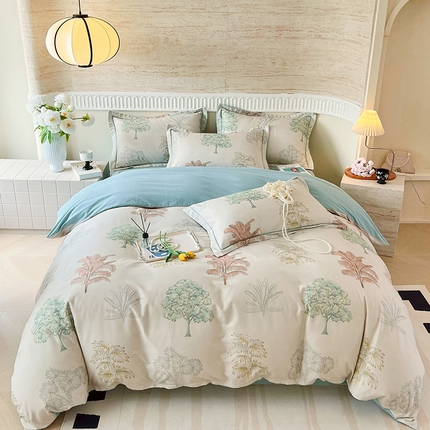 91家纺网 家纺一手货源 找家纺 （总）梧桐树 100%全棉磨毛四件套 2025秋冬新款【优雅系列】