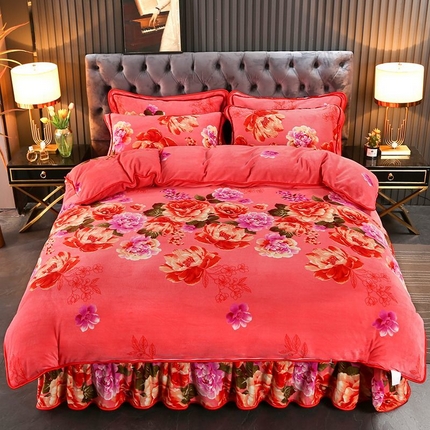 91家纺网 家纺一手货源 找家纺 （总）绒品壹家家纺 2024新款5斤加厚金貂绒四件套