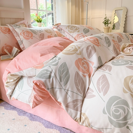 91家纺网 家纺一手货源 找家纺 （总）梧桐树 100%全棉磨毛四件套 2025秋冬新款【小清新柔美系列】