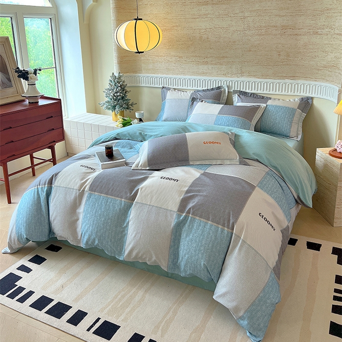 91家纺网 家纺一手货源 找家纺 梧桐树 100%全棉磨毛四件套 2025秋冬新款【优雅系列】 观野-S