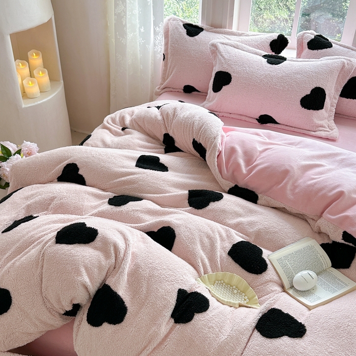 91家纺网 家纺一手货源 找家纺 （总）萝莉家纺 2024新款加厚舒舒绒提花舒棉绒牛奶绒系列四件套