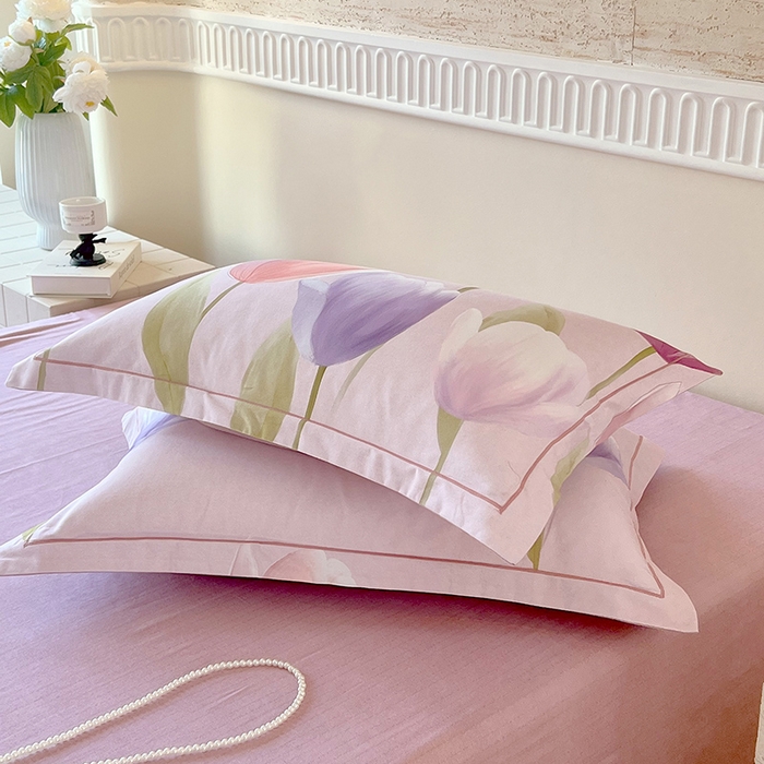 91家纺网 家纺一手货源 找家纺 梧桐树 100%全棉磨毛四件套 2025秋冬新款【优雅系列】 春日来信-S