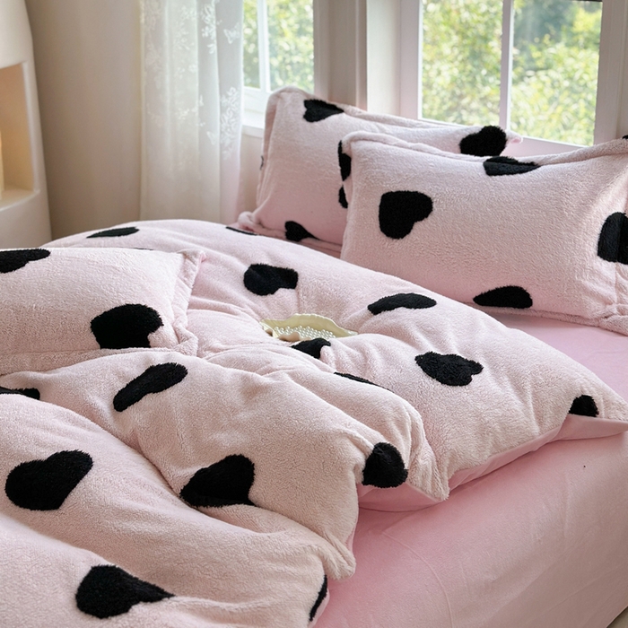 91家纺网 家纺一手货源 找家纺 （总）萝莉家纺 2024新款加厚舒舒绒提花舒棉绒牛奶绒系列四件套