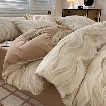 91家纺网 家纺一手货源 找家纺 （总）2024新款ins时尚简约渐变北欧全棉系列四件套