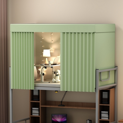 91家纺网 家纺一手货源 找家纺 （总）无瑕家居 2024新款上下铺强遮光坐床式学生蚊帐床帘无阻挡大空间坐立学生床隐私帘