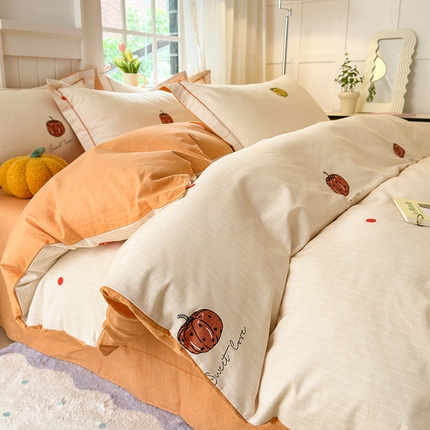 91家纺网 家纺一手货源 找家纺 （总）梧桐树 100%全棉磨毛四件套 2025秋冬新款【小清新柔美系列】