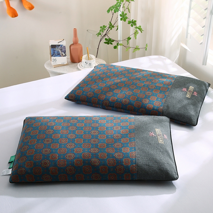 91家纺网 家纺一手货源 找家纺 （总）蔻眠 2024新款全棉双层纱荞麦护颈枕成人甜荞麦枕芯