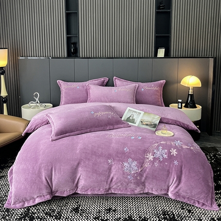 91家纺网 家纺一手货源 找家纺 （总）慕克斯 2024新款宽边牛奶绒四件套