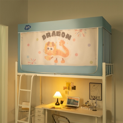 91家纺网 家纺一手货源 找家纺 （总）新太阳蚊帐 2025新款大空间卡通印花窗帘款学生宿舍涂层强遮光加密网纱蚊帐