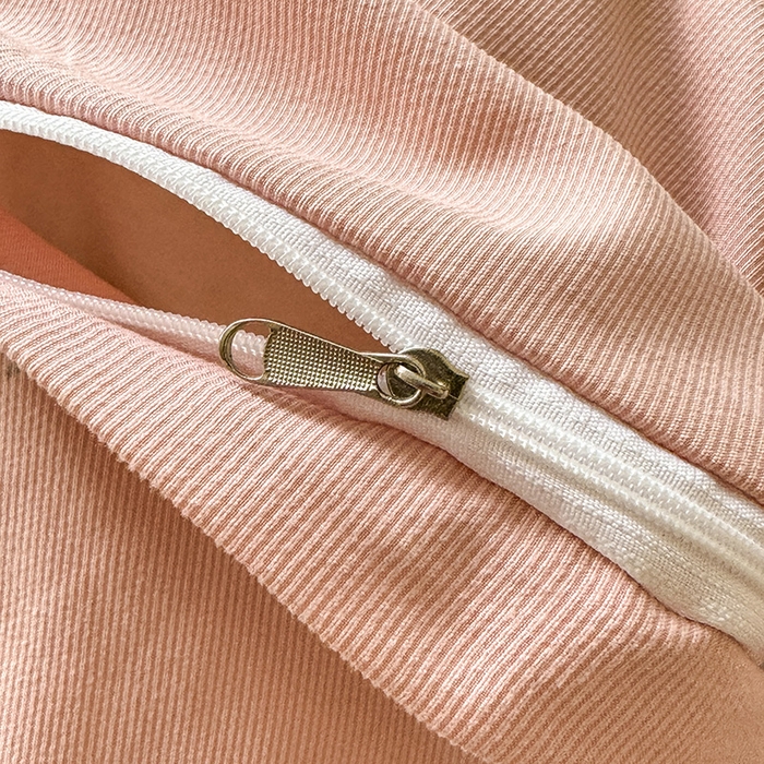 91家纺网 家纺一手货源 找家纺 韩约家纺 2024秋冬加厚1针织棉时尚花边款四件套 蜜桃