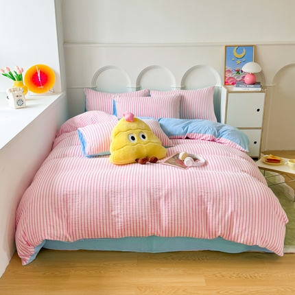 （总）千朵 2024新款色织提花水洗棉四件套