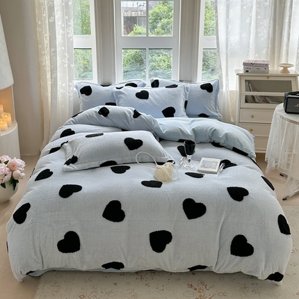 91家纺网 家纺一手货源 找家纺 （总）萝莉家纺 2024新款加厚舒舒绒提花舒棉绒牛奶绒系列四件套