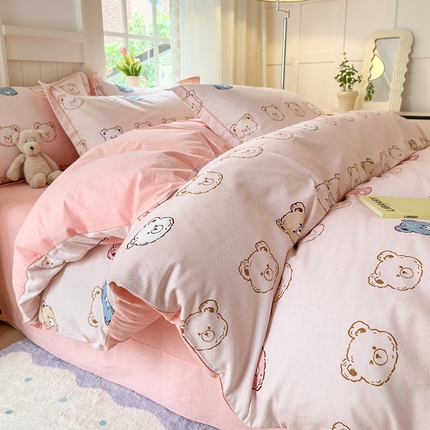 91家纺网 家纺一手货源 找家纺 （总）梧桐树 100%全棉磨毛四件套 2025秋冬新款【小清新柔美系列】