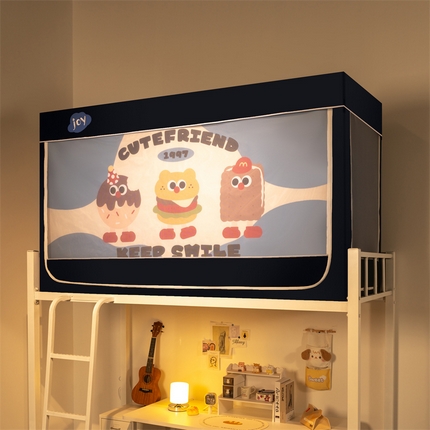 91家纺网 家纺一手货源 找家纺 （总）新太阳蚊帐 2025新款大空间卡通印花窗帘款学生宿舍涂层强遮光加密网纱蚊帐