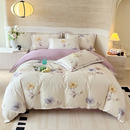 91家纺网 家纺一手货源 找家纺 （总）梧桐树 100%全棉磨毛四件套 2025秋冬新款【优雅系列】