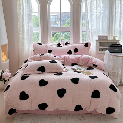 （总）萝莉家纺 2024新款加厚舒舒绒提花舒棉绒牛奶绒系列四件套